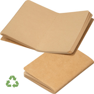 B7 Notizbuch aus recyceltem Papier, beige