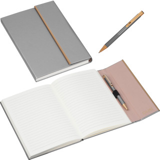 CrisMa Set aus Notizbuch und Kugelschreiber MAGGIE, anthrazit