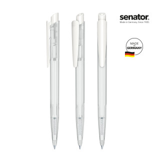 senator Dart Clear Druckkugelschreiber, weiß