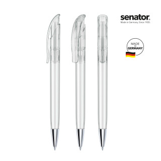 senator Challenger Clear MT Druckkugelschreiber, weiß