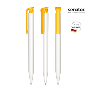 senator Super Hit Polished Basic Druckkugelschreiber, weiß, gelb