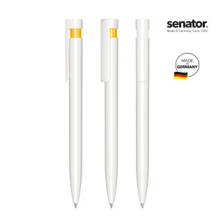 senator Liberty Polished Basic Druckkugelschreiber, weiß, gelb