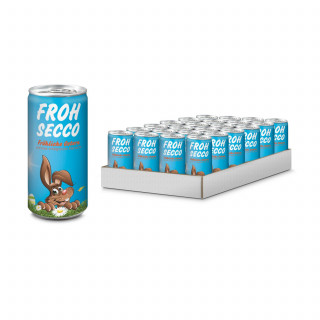 Geschenkartikel / Präsentartikel: Frohsecco Ostern - 24 x Promo Secco 0,2 l, Slimlinedose