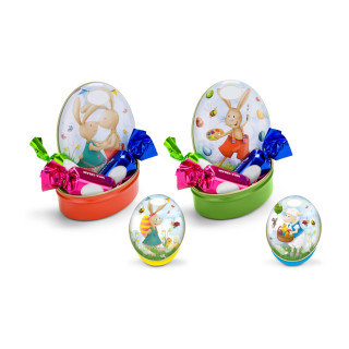 Geschenkartikel / Präsentartikel: Schokoladendose Osterhase