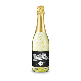 Golden Flakes - Flasche klar - Kapselfarbe Gold, 0,75 l