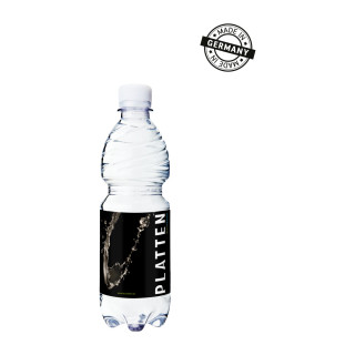 500 ml PromoWater - Mineralwasser mit Kohlensäure, Hergestellt in Deutschland - Folien-Etikett