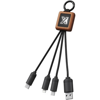 SCX.design C19 Easy to Use Kabel aus Holz mit Leuchtlogo, holz / schwarz
