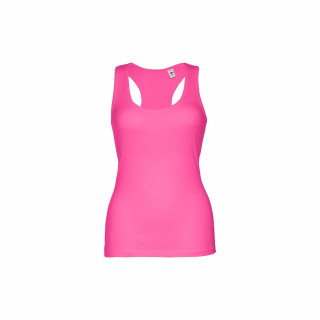 THC TIRANA. Ärmelloses Baumwoll-T-Shirt für Frauen, rosa, L