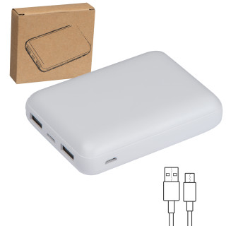 Powerbank 10.000 mAh LAYLA, weiss