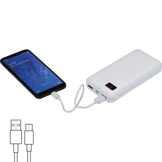Powerbank 20.000 mAh FERDINANDO, weiss