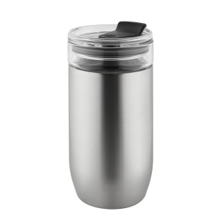 Metmaxx® Thermobecher "CremaGourmetMedium", silber, schwarz