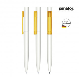 senator Headliner Polished Basic Drehkugelschreiber, weiß, gelb