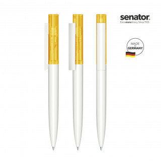senator® Headliner Clear Drehkugelschreiber, weiß, gelb 7408