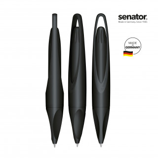senator Melbi Matt Bio Recycled Druckkugelschreiber, schwarz