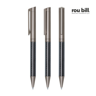 roubill Carbon Line Black Drehkugelschreiber, silber