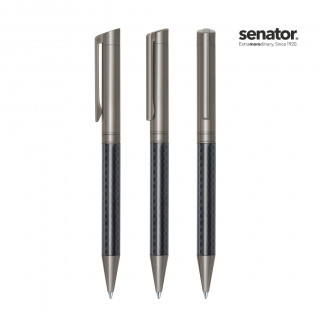 senator® Carbon Line Black Drehkugelschreiber, silber