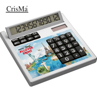 Tischrechner Eigendesign mit 12 Digits aus Kunststoff, weiss