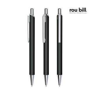 roubill Arvent Soft Touch Druckkugelschreiber, schwarz