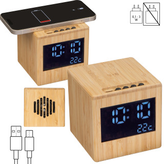 Bluetooth Lautsprecher mit Wireless Charger JUAN, beige