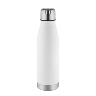 Metmaxx® Trinkflasche "GenerationRefill ProAntibak L", weiß, silber