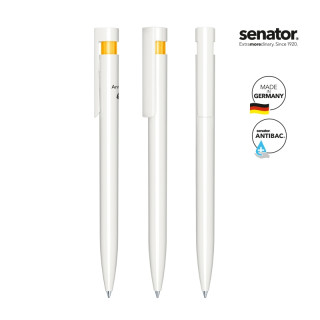 senator® Liberty Polished Basic Antibac Druckkugelschreiber, weiß, gelb 7408