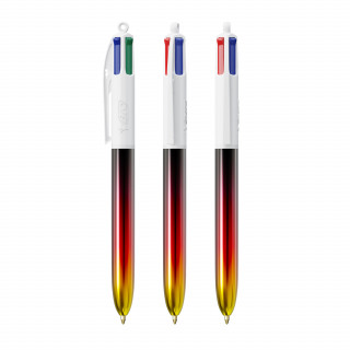 BIC® 4 Colours® Flaggen Kollektion + Schlüsselband, weiß, schwarz, rot, gelb