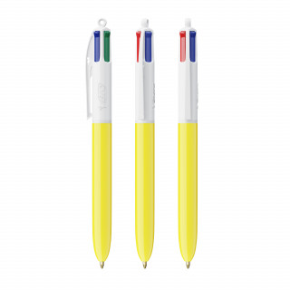 BIC® 4 Farben Kugelschreiber, weiß, gelb