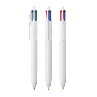 BIC® 4 Colours® ballpen, weiß