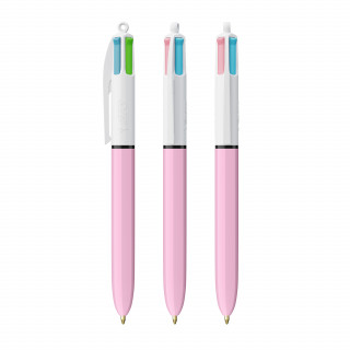 BIC® 4 Colours Fashion Kugelschreiber, weiß, pastelllila