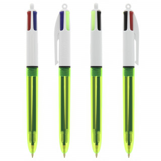 BIC® 4 Colours Fluo Kugelschreiber, transparent-gelb