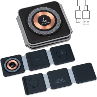3 in 1 Wireless-Charger AMY, schwarz
