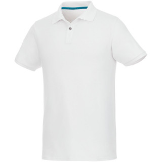 Beryl Poloshirt aus GOTS Bio-Recyclingmaterial für Herren, weiss, XS