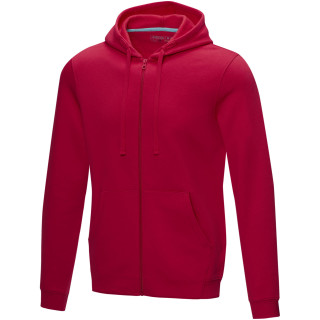 Ruby Hoodie mit durchgehendem Reißverschluss aus Bio-Material für Herren, rot, M