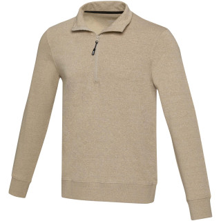 Tin Aware™ Pullover mit Half-Zip Reißverschluss aus recyceltem Material Unisex , oatmeal, XS