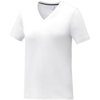 Somoto T-Shirt mit V-Ausschnitt für Damen, weiß, XS
