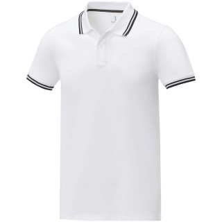 Amarago Polo mit abgesetztem Rand für Herren, weiß, XS