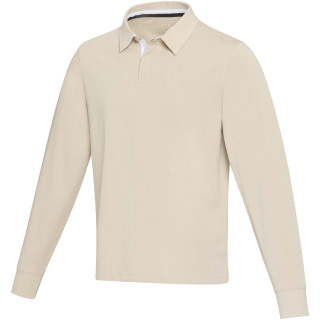 Clyde Rugby Polo Sweatshirt Unisex, oatmeal, XS