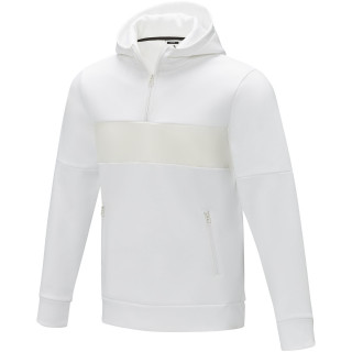 Sayan Kapuzenpullover mit halbem Reißverschluss für Herren, weiss, XS