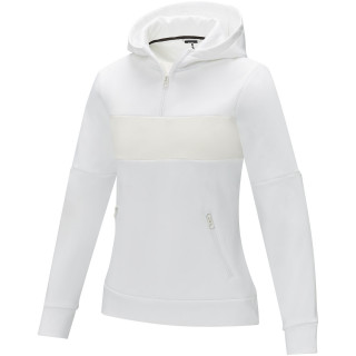 Sayan Kapuzenpullover mit halbem Reißverschluss für Damen, weiss, XL
