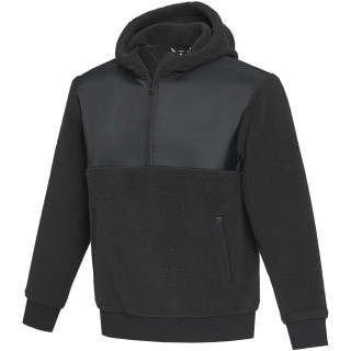 Evans Sherpa Fleecepullover Half-Zip Unisex, schwarz, XS