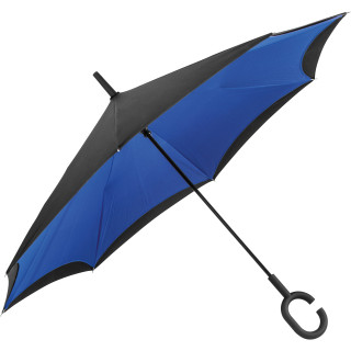 Umklappbarer Regenschirm aus 190T Pongee OLIVIA, blau