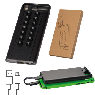 Powerbank 4.000 mAh mit Saugnäpfen, schwarz