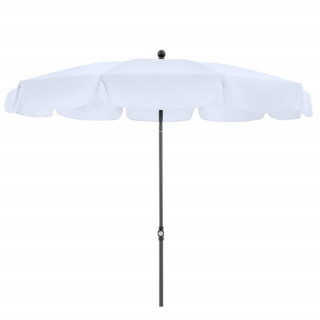 doppler Sonnenschirm Waterproof 200 cm/10-tlg, mit Volant, ohne Sockel, weiß