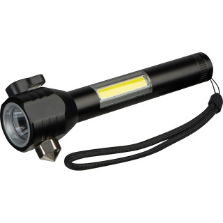 Wiederaufladbare Taschenlampe Trent, schwarz