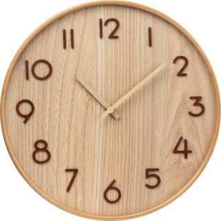 Wanduhr aus Holz, beige