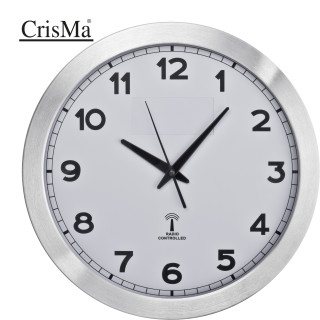 Funk Wanduhr aus Metall, weiss