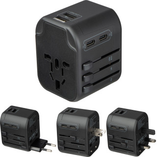 Reiseadapter Maracena, schwarz