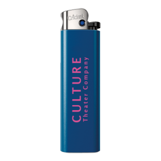 Cricket-Feuerzeug Eco, Körper aus 100 % recyceltem Nylon, dunkelblau