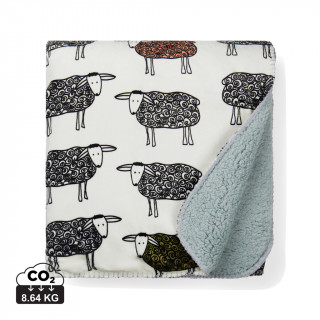 VINGA Sheep Decke aus GRS recyceltem PET, weiß