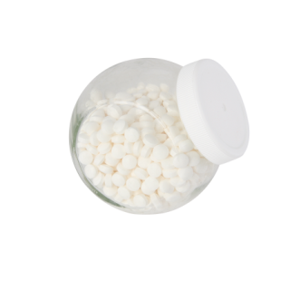 Bonbonglas 395 ml mit ca. 395 ml NL-Minties, vegan, transparent